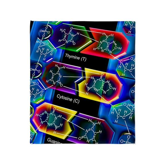 CafePress - DNA Molecule Throw Blanket - Soft Fleece Throw Blanket, 50"x60" for All Ages