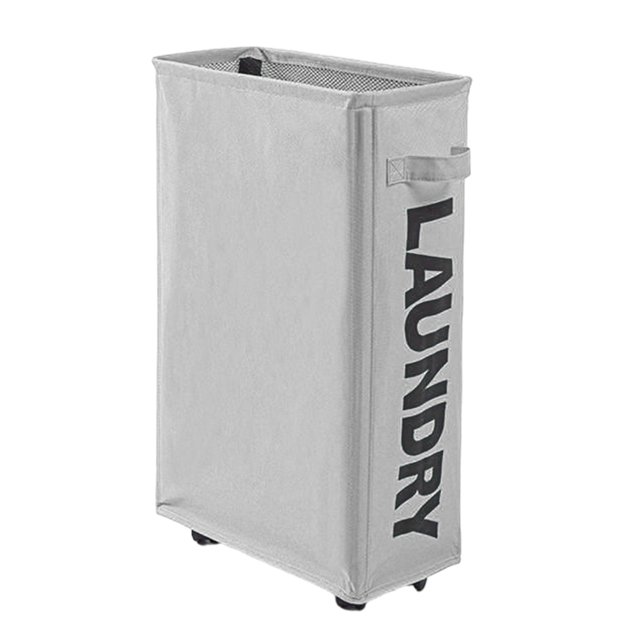 Organizador de baño Cesta de lavandería rodante con ruedas plegable 15.3x7.4x22.4in