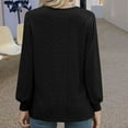 thumbnail image 5 of Aofany Eyelet Blouses for Women Dressy Casual Long Sleeve Shirts Crew Neck Fall Trendy Tops, 5 of 8