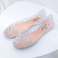 thumbnail image 1 of Sandalias de gelatina de playa de verano para mujer, zapatos planos sin cordones, informales, transpirables, 1 of 3