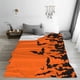 thumbnail image 5 of Balery Halloween Bats Manta de Felpa Suave y Acogedora – Cobija de Franela Aterciopelada para Cama, Lavable y Cálida para Sofá, Mascotas, Transpirable-80"x60", 5 of 7