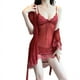 thumbnail image 5 of Conjunto de tres piezas de ropa interior sexy de estilo europeo y americano de talla grande, conjunto de falda de tul de encaje sexy, 5 of 5