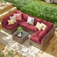 thumbnail image 6 of Kimunuk 14 Pcs Outdoor Slipcovers for Cushion, Replacement Outdoor Patio Cushion Covers with 3 Size, Waterproof and Zippered, Fit for Outdoor Furniture, Patio Sofa Couch, Covers Only, Fuchsiared, 6 of 6