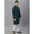 thumbnail image 1 of eloria Men Embroidered Green Kurta Pajama for Partywear Festival Kurta Indian Kurta Set Embroidery Design, 1 of 5