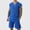 Blue, variant on Men Crochet See Through 2 Piece Outfits Mesh Hollow Out V Neck Sleeveless Tank Top and Shorts Summer Fishnet Shorts Set for Beach Casual Breathable Khaki