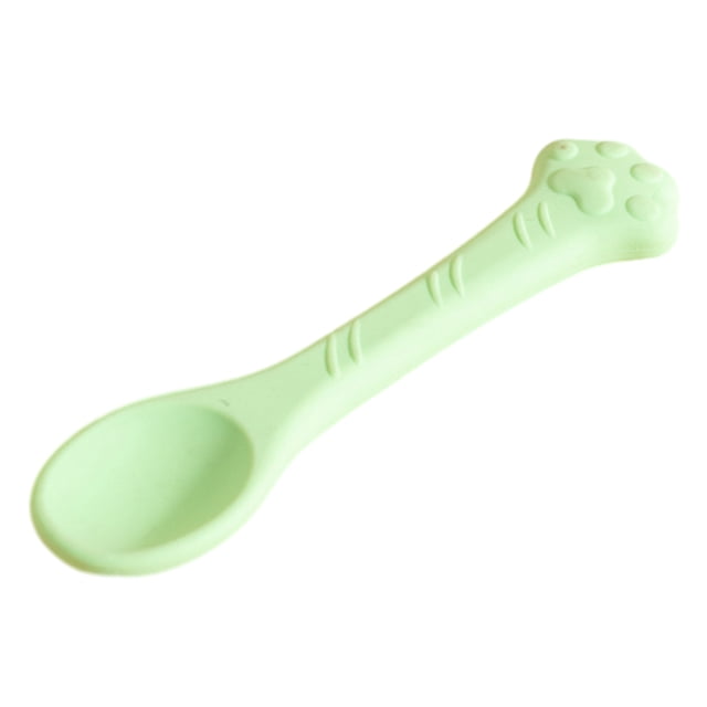 Cuchara de silicona para alimentar gatos, cuchara para premios de comida húmeda para gatos, cuchara mezcladora de comida para mascotas con mango de pata, artículos para mascotas