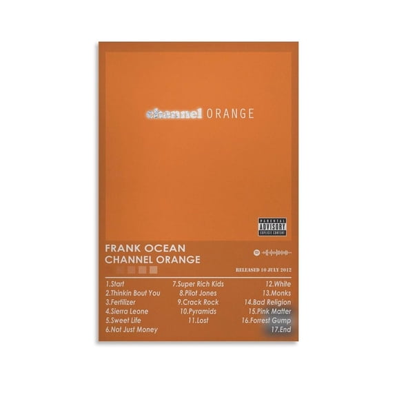 Frank Ocean Channel ORANGE 32 Canvas Poster Wall Decorative Art Painting Living Room Bedroom Decoration Gift