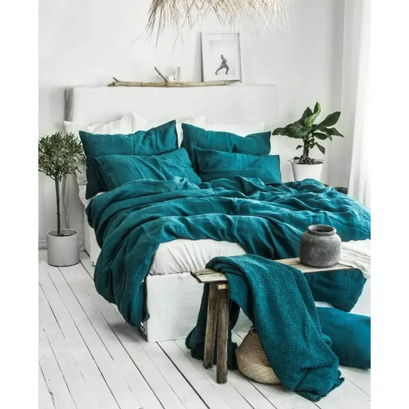 Pavish Export 100% Ruffle Cotton Natural Duvet Cover Set Pink - Pre-Washed Bedding Duvet Cover With 2 Pillow Case Soft Wedding Duvet Cover Twin