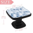 thumbnail image 4 of 4 Pcs Square Cabinet Handle Cupboard Knob Drawer Pulls Handle Geometric Stitching Drawer Knobs with Screws Furniture Decoration, 4 of 7