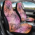 thumbnail image 3 of Uourmeti Polyester Fabric Auto Seat Protectors for Interior Accessories, Washable Protective Front Seat Cover Protector, Pink Spiderweb, 3 of 12