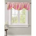 thumbnail image 2 of Fsddascl Pink Christmas Tree Tie Up Valance Curtains for Windows, Kitchen Curtains Window Treatments, Xmas Snowflake Pink Golden Short Window Shades Valances for Bedroom Bathroom Cafe 42"x18", 2 of 7