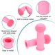 thumbnail image 4 of Uxcell 2pcs Agarraderas de Manillar de Bicicleta 4.13" de Goma Antideslizante Estilo Hongo Se Adaptan a Manillares de 7/8", Rosa, 4 of 7