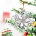 thumbnail image 5 of Leodye 1PCS Christmas Ornaments Crystal Snowflake Ornaments Annual Edition Christmas Tree Ornament Home Gifts-5.91x5.91in, 5 of 6