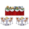 thumbnail image 2 of Party Central Club Pack of 36 Red and White Cruise Ship Buffet Table Nautical Wall Decors 67", 2 of 2