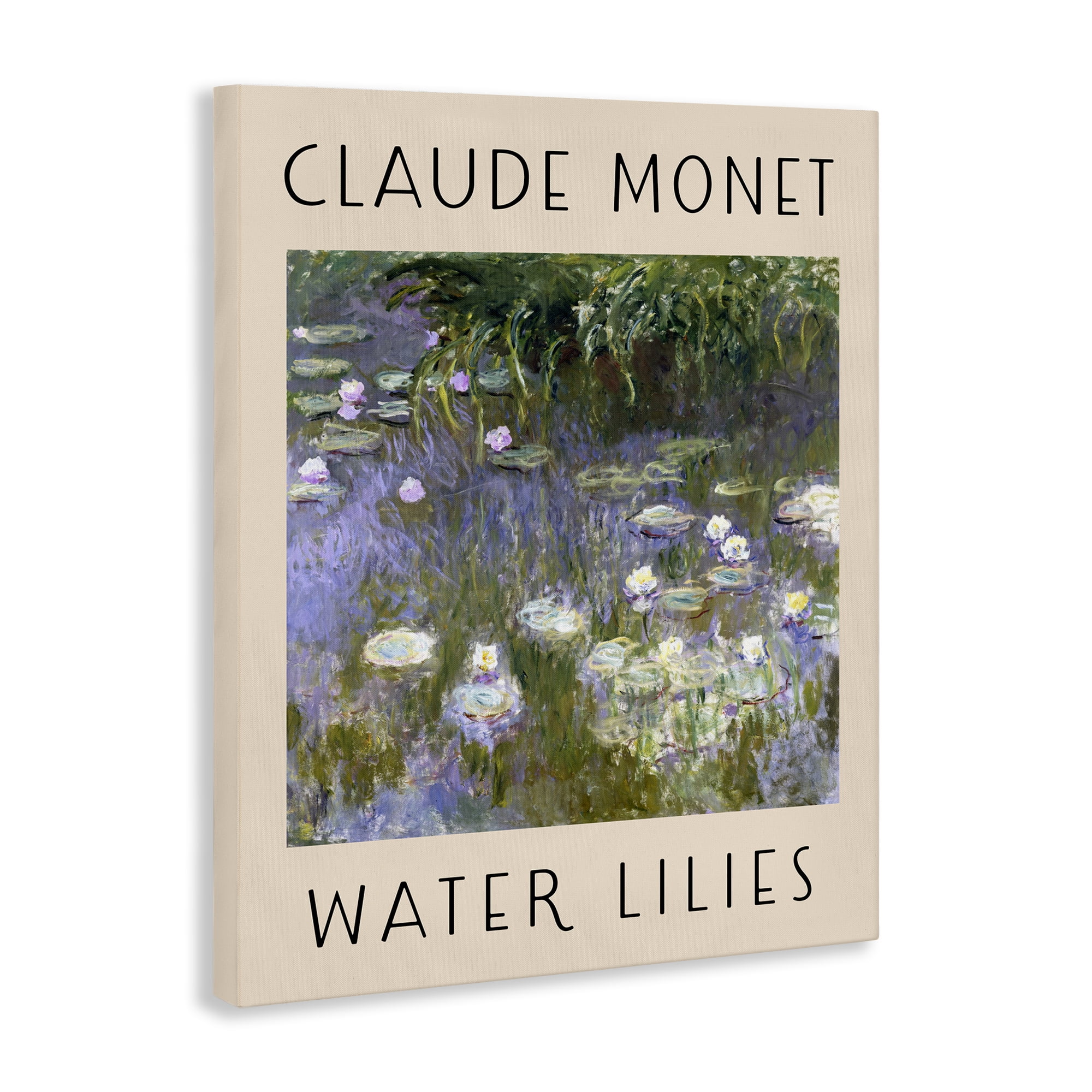 Stupell Industries Classic Monet Water Lilies Landscape & Nature Painting Wrapped Canvas Art Print Wall Art, 30 x 40