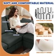 thumbnail image 4 of Pingliang Home 4 Piece Sofa Set,Sectional Sofa Couch with Storage Ottoman and Storage Pockets, L Shaped 3 Seater+Ottoman+Loveseat+Accent Chair,Living Room Furniture Set for Apartment Apt Living Room, 4 of 9
