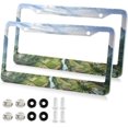 thumbnail image 2 of Coolnut Mountains 2 Holes Car License Plate Frames 2PCS, Car License Plate Holder with Screw Caps Cover Set Automotive Exterior Parts Decoration for US Vehicles, 2 of 7