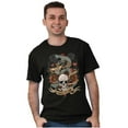 thumbnail image 4 of Love Kills Trust No One Skull Tattoo Plus Size Crewneck Graphic Tee Shirt Brisco Brands 5X, 4 of 5