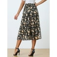 thumbnail image 4 of DARING DIVA Women's Chiffon Tiered A-Line Maxi Skirt M Blacks, 4 of 6