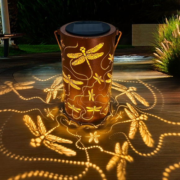 Farol solar Anytalk Dragonfly para exteriores, impermeable, colgante