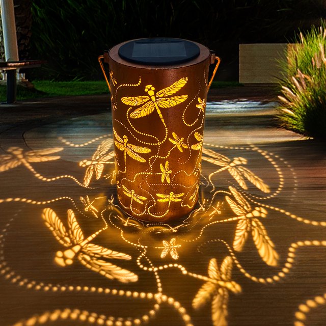 Farol solar Anytalk Dragonfly para exteriores, impermeable, colgante