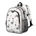 thumbnail image 2 of Hen and Egg White Pattern Backpack for School, Cute School Bag with Adjustable Shoulder Straps and Padded Back, 15"x11.42"x5.5", 2 of 5