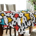 thumbnail image 5 of Yayeee Tablecloths 60" x 60" Rectangle Wrinkle Resistant Party Table Cover, Colorful Stars, 5 of 8