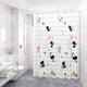 thumbnail image 1 of shower curtain waterproof and mildew-proof shower curtain cute cat single curtain 180 width * 240 height [with hanging ring], 1 of 1
