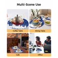 thumbnail image 2 of 15 Inch Round Placemats Set of 6, Navy Blue Christmas Non Slip Heat Insulation PP Table Mats, Xmas Elk Tree Snowflake Forest Washable Place Mats for Kitchen Dining Party Table Decor, 2 of 7
