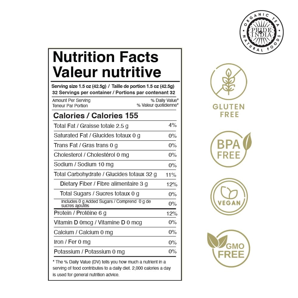 Pride of India - Pack of 6 - Royal Bolivian White Quinoa, 3 lbs Jar, Protein Rich, Gluten-Free Quinoa Wholegrain