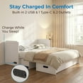 thumbnail image 5 of Puremind Queen Size Murphy Bed with Mattress and Charging Station, Cabinet Bed with Storage Drawer, Murphy Bed Furniture for Bedroom/Office/Guest Room, White, 5 of 8