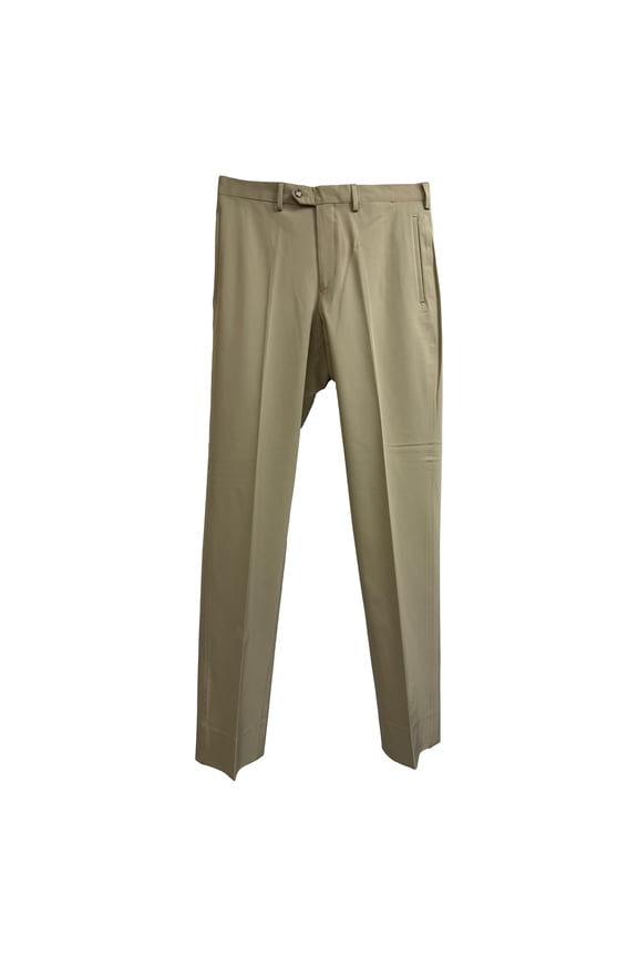 Pre-Owned Prada Straight-Leg Trousers in Beige Polyester