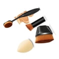thumbnail image 3 of Juego de brochas de maquillaje ANGGREK negro 4 piezas, 3 of 8