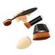 thumbnail image 5 of Juego de 4 brochas de maquillaje profesionales, fáciles de usar, con forma de huevo y esponja, para principiantes y entusiastas, color negro, 5 of 12
