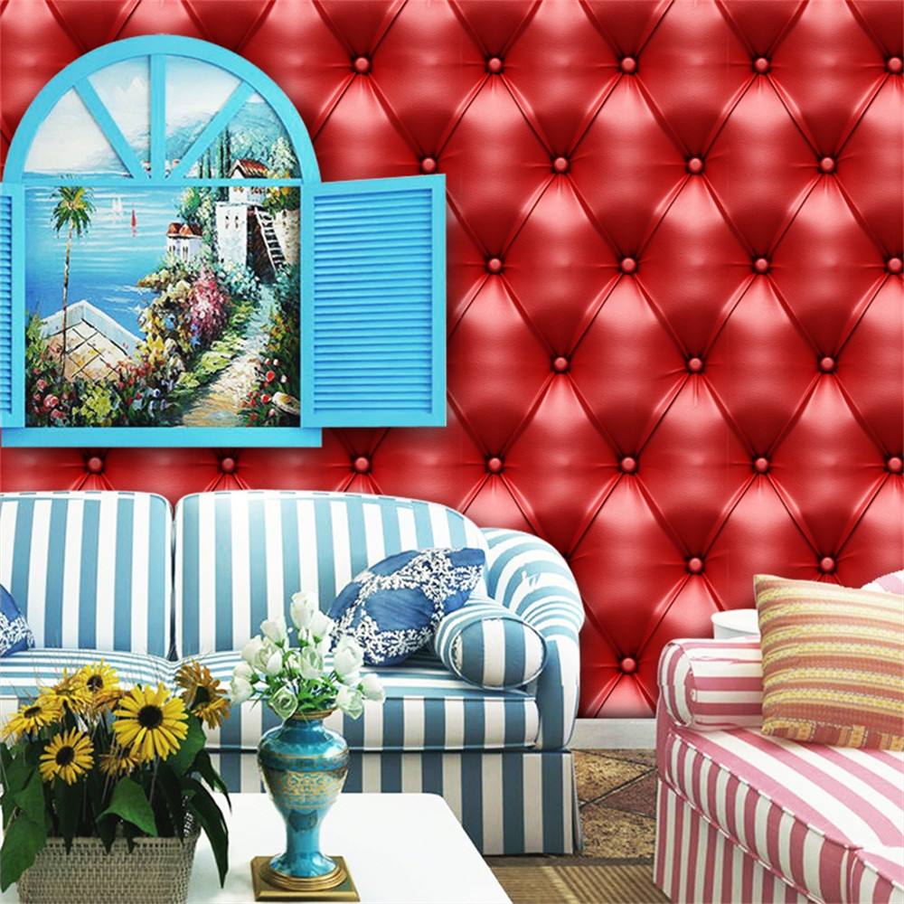 3D Vintage Leather Textured Wallpaper Mural Realistic Look Waterproof