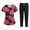 BB#-012 Hot Pink, variant on JULMCOMO Womens Scrubs Plus Size Scrub Joggers Petite V Neck Scrub Pants and Tops Nursing Scrubs Medical Scrub Sets Med Couture Scrubs L