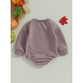 thumbnail image 5 of Infant Baby Girls Halloween Clothes Ghost Letter Long Sleeve Sweatshirt Romper Bodysuit Fall Holiday Clothes 0-24M, 5 of 8