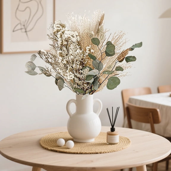 45 PCS Pampas Grass Decor, Dried Flowers Bouquet with Lavender Eucalyptus, Boho Table Centerpieces Rusti for Valentines Day, Christmas, Mothers Day, Anniversary, Birthday, Wedding, Thanksgiving