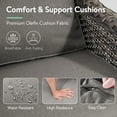 thumbnail image 2 of Gymojoy Patio Furniture Set 41" Outdoor Fire Pits 7 Pieces Outdoor Patio Furniture 50000 BTU Outdoor Propane Fire Pit Table Patio Sofa Outdoor Chairs Anti-slip Cushions Perfect for Garden, 2 of 30