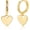 B-14K Gold, variant on 14K Gold Plated Heart Dangle Earrings for Women, Leverback Drop Earrings, Hypoallergenic Lightweight Jewelry Gift for Mom Valentine's Day