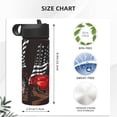 thumbnail image 4 of Yiaed tractor Print Water Bottle with Straw Lid, Stainless Steel Double Wall Insulated Water Bottle | Leak-Proof and Spill-Proof Water Bottle, 4 of 8