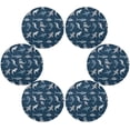 thumbnail image 3 of Coolnut Shark Round Placemats Waterproof Non-Slip Washable Place Mats Polyester Table Mats Set of 6 Heat Resistant for Home Kitchen Holiday Party Home Decor Gifts, 3 of 7
