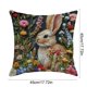 thumbnail image 3 of CaiYueKe Easter Bunny Egg Pillow Cover - Decorative Throw Pillow Case for Sofa Bed Chair Home Decor, Soft Breathable Washable Hypoallergenic Spring Holiday Decoration, 3 of 7