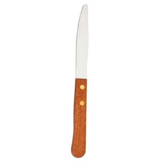 Wooden Handle Meat Slicer 4.5 Inch Serrated Blade Steak Knife - China Steak  Knife and Serrated Knife price