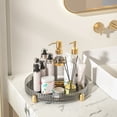 thumbnail image 2 of Vitrina cosmética giratoria, bandeja organizadora de lujo ligera para baño de dormitorio Hugtrwg Para estrenar, 2 of 9