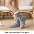 thumbnail image 3 of Festival Christmas Fleece Lined Floor Socks with Antiskid Bottom for Unisex Antislip Soles Knitted Fuzzy Slipper Socks, 3 of 9