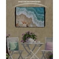 thumbnail image 2 of Summer Beach Outdoor TV Cover 52 to 55 inch Spray Ocean Waves Sand Seashell Starfish Waterproof Dustproof TV Covers for Outside with Zipper Remote Control Pocket Flat Screen Protectors, 2 of 7