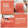 thumbnail image 5 of Premium 100% Micro-Polyester Fleece Blanket, Ultra-Plush , Soft, Breathable, All-Season, Perfect for Bed or Couch, Blanket Set , King, Coral by Blue Nile Mills, 5 of 7