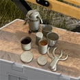 thumbnail image 6 of Taotanxi Camping Coffee Kit, Vintage Outdoor Coffee Pour Over Set, Portable Maker, With Cups And Box, 6 of 7