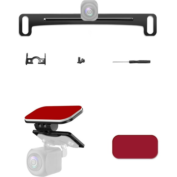 AIR-Back Up Camera License Plate Mount,PixelMan Universal Backup Camera Mounting Bracket and Rear Camera Window Mount,Dash Cam Mirror Cam Rear Camera Mount,Adhesive Back Camera Rear Cam Holder